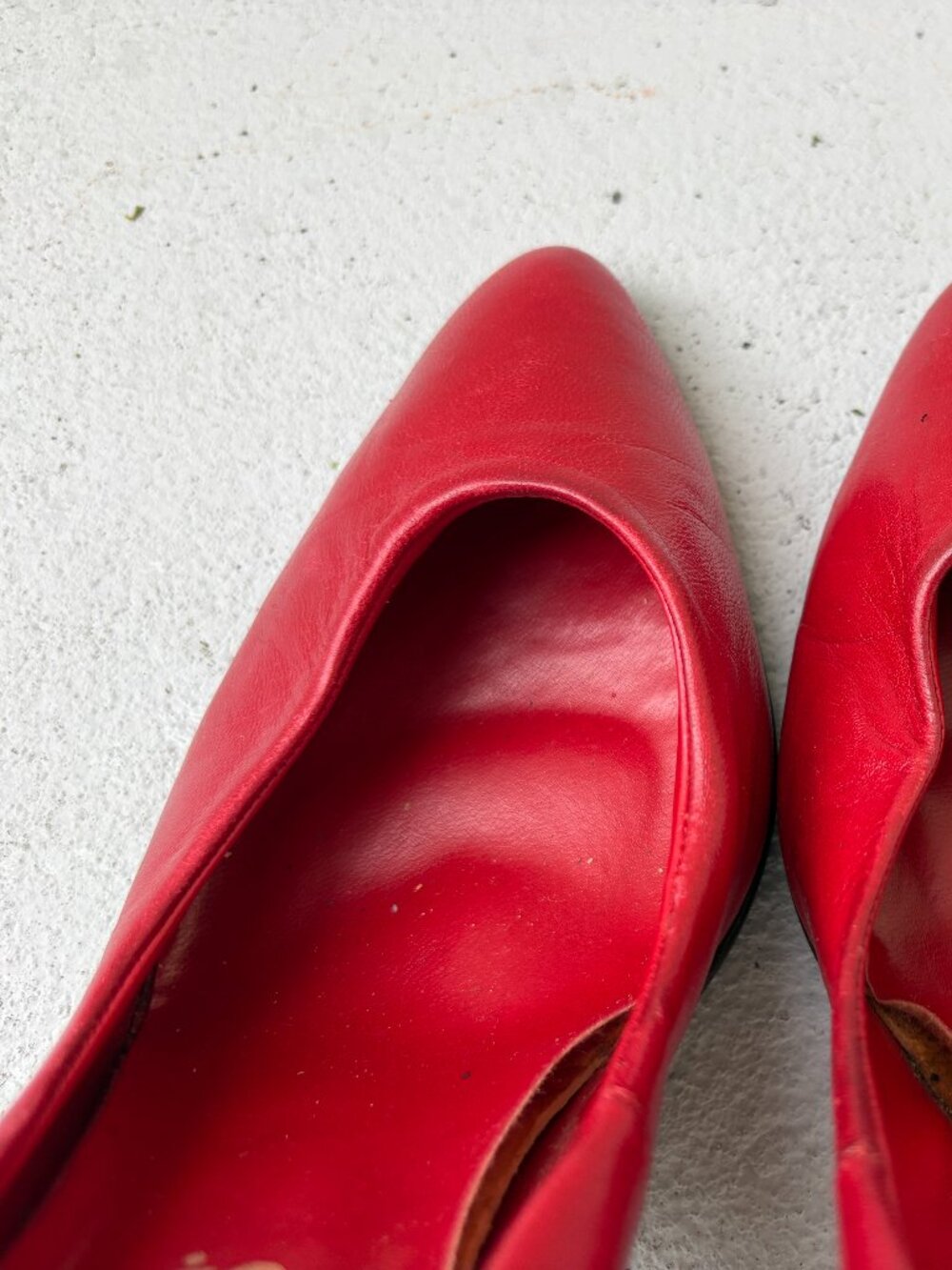 Dolcis Women's Size 9 M Red Leather Pointed Toe High Heel Pumps Stiletto - Picture 6 of 11